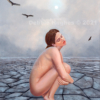 desolate landscape, nude figure, global warming, vultures, dry land, desert, ashen