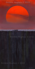 sunset, cliff, edge, dangerous, forlorn figure, flowing, war