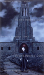 Edifice, church, dark, stormy, evil, priest, looming, unholy