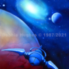 Space Ship, space, planets, moons, stars, Science Fiction, interplanetary, nebulae
