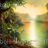 Fairies, tropics, lake, green, fantasy, magic realism