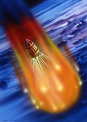 science fiction, earth re-entry, space travel, earth, space, futuristic