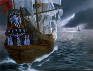 ghost ships, sailing ships, dark seas, ocean, HMS, galleon, ghostly, dark waters, haunted