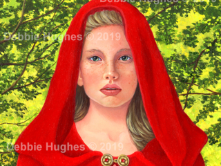 Red Riding Hood, maiden, fairytale, myth, fantasy, magic, magicrealism, forest, trees, danger
