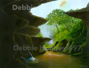 Science fiction, space ship, marooned, alien, planet, space travel, rock formations, canyon
