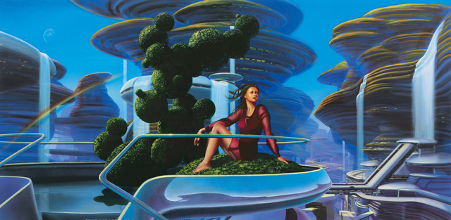 science fiction, futuristic city, tera forming, rock formations, future, visionary