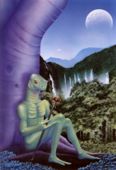 science fiction, alien planet, lizard alien, paradise, human exploitation, destruction of forests, new worlds