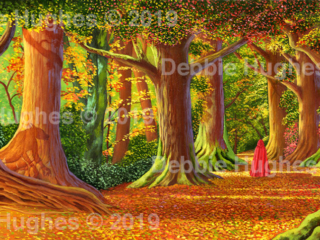 Red Riding Hood, werewolf, fairytale, myth, fantasy, magic, magicrealism, forest, trees, danger