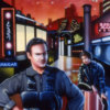 Science Fiction, pilot, futuristic city, alien landscape, alien bar, nebula, stars