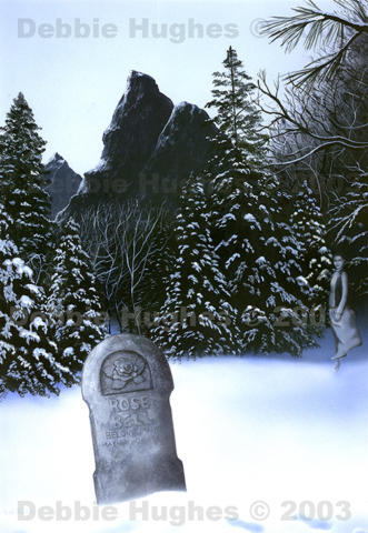winter, ghost, grave, snow, footprints in snow, ice, winter, cold, spirit