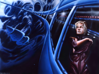 science fiction, space station, distant planets, space travel, space suit