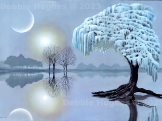 Winter, Ice, lake, icicles, winter landscape, quiet landscape, surreal