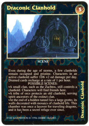 Dragon Storm Collectible Game Card, cave, dragons, mountain cliffs