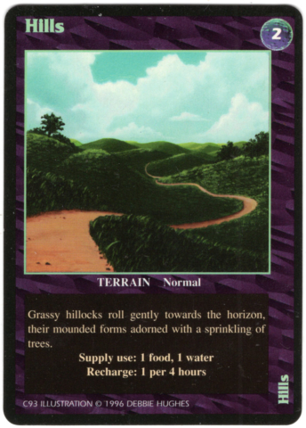 Dragon Storm Collectible Game Card, Grassy hillocks