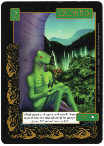 Fantasy Adventures Collectible Game Cards, serpent men