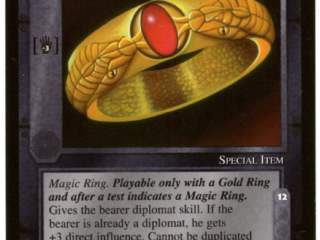 The Ring of Lies Collectible Game Card Middle Earth, serpent, magic ring, Tolkien, Lord of the Rings