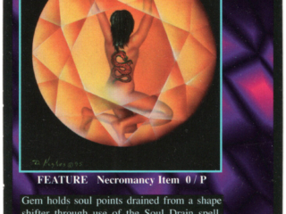 Soul Gem, DragonStorm Collectible Game Card Dragon Storm Collectible Game Card, figure trapped inside gem, Fantasy, dragon tatoo