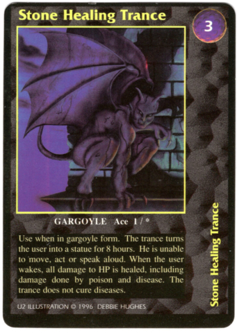 Dragon Storm Collectible Game Card, gargoyle, creepy, castle