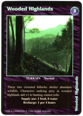 Dragon Storm Collectible Game Card, Green forest, wolf