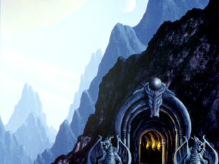 Draconic Clan Hold Dragon Storm Collectible Game Card, cave, dragons, mountain cliffs