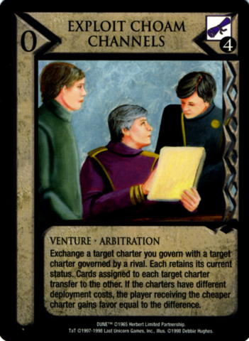 Dune Collectible Game Cards, Negotiations, Dune, Imperial, Frank Herbert