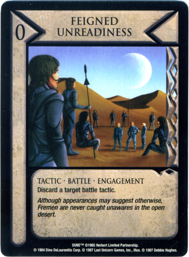 Dune Collectible Game Card, Desert, Still Suit, Freman, Harkonnen, Dune, Desert, Frank Herbert