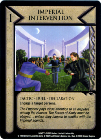 Dune Collectible Game Card, Imperial, knife fighting