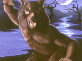 Nightstalker Dragon Storm Collectible Game Card, WereWolf, creepy, full moon